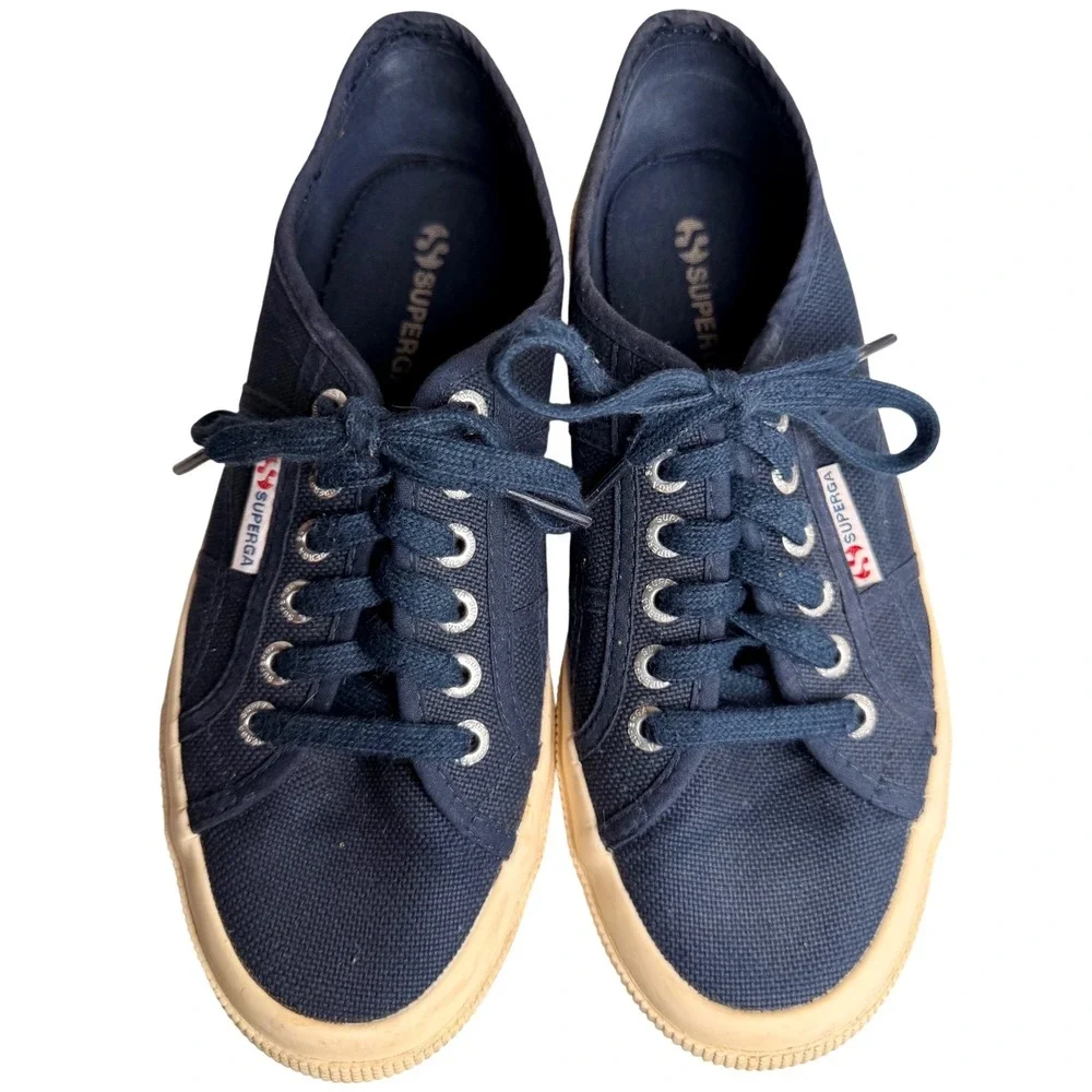 Superga 2750 Cotu Classic Navy Canvas Sneakers EU 39 US 8.5
